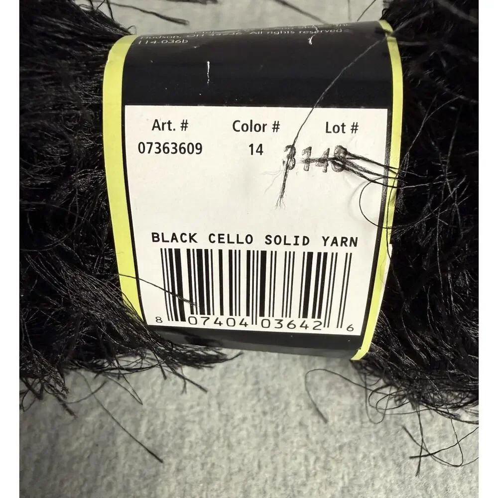 Sensations Cello Eyelash Yarn Mixed Lot of 6 Solid Purple White Mink Black